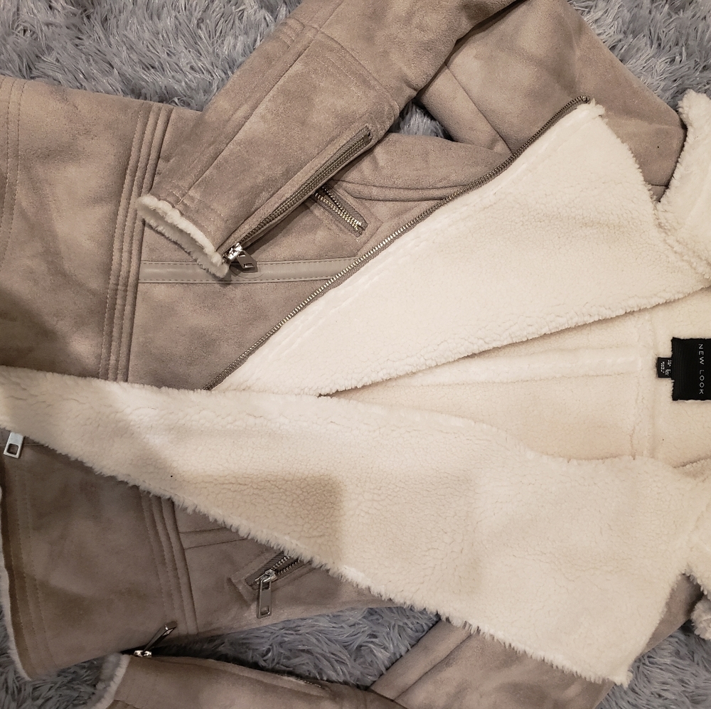 Faux shearling coat